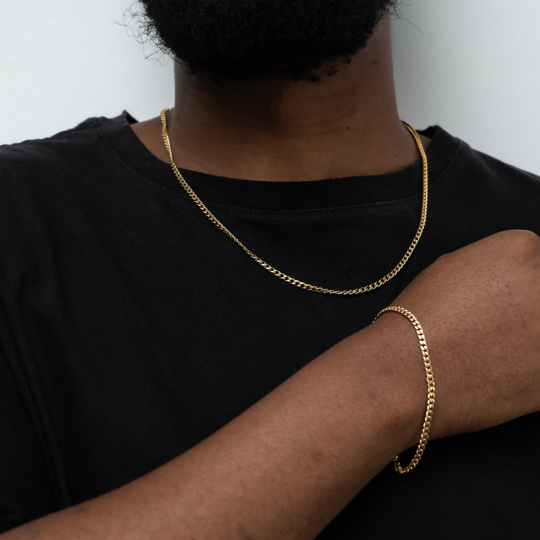 3mm Miami Cuban Link Chain & Bracelet Bundle