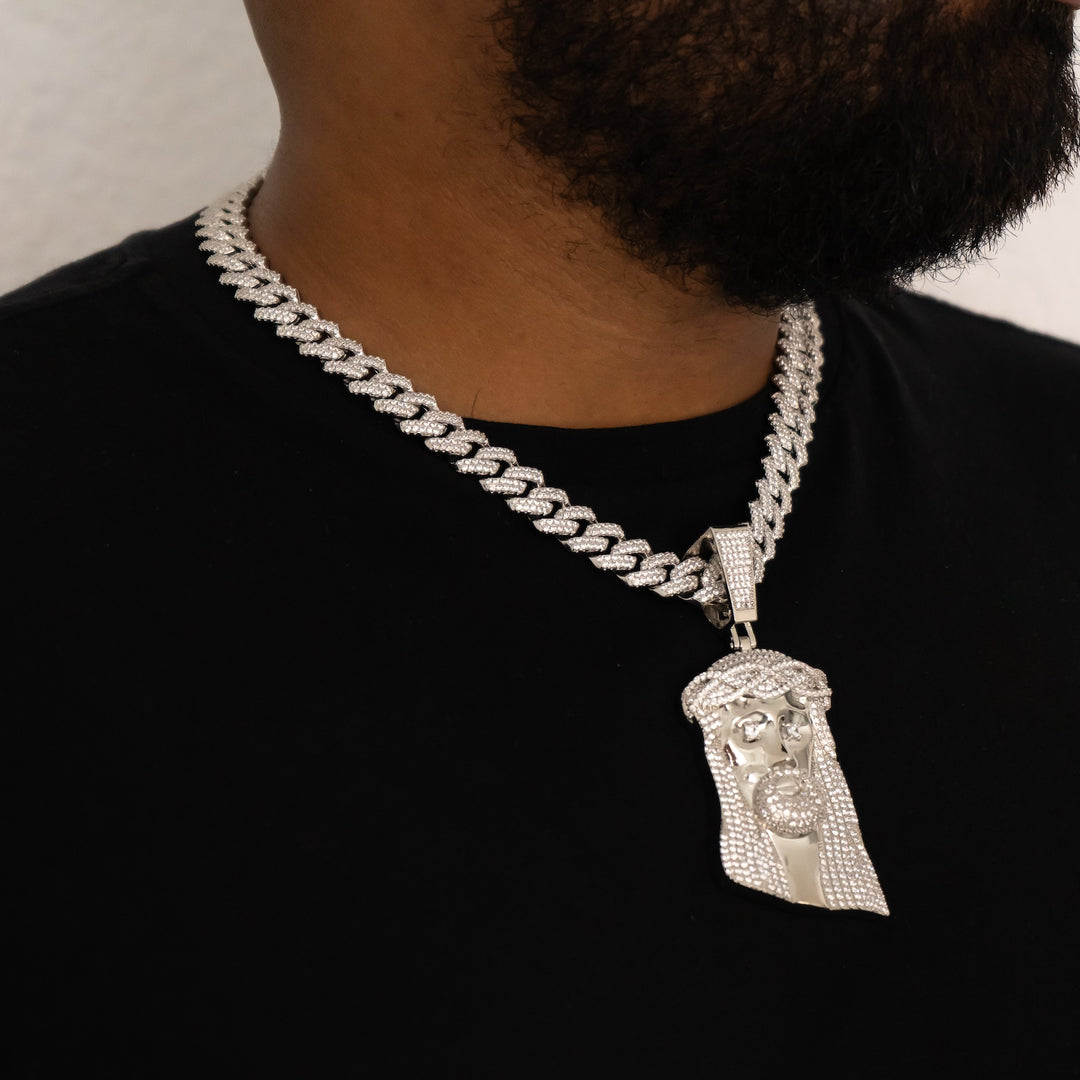 Macro Jesus Piece - Silver