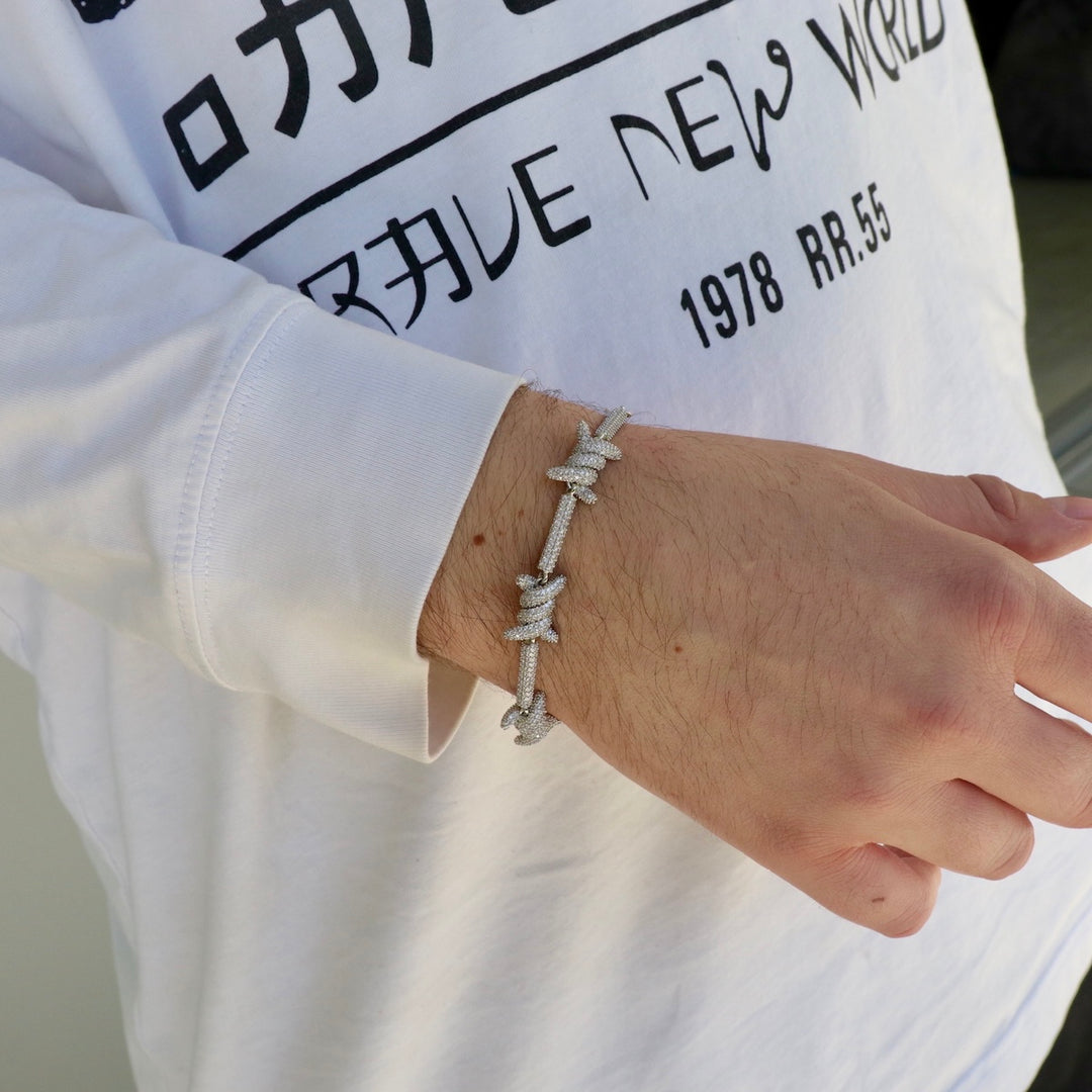 Barbed Wire Bracelet - Silver