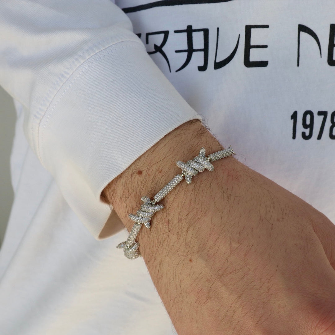 Barbed Wire Bracelet - Silver