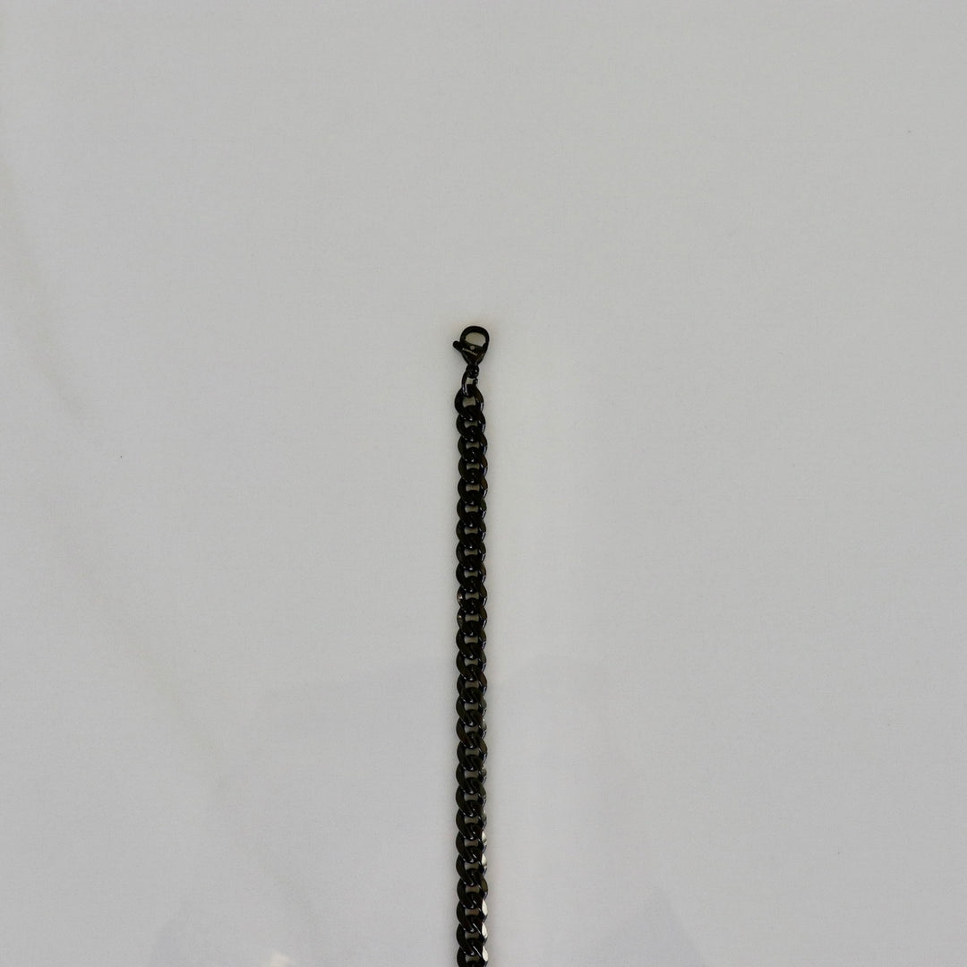 Cuban Link Bracelet - Black (7mm)