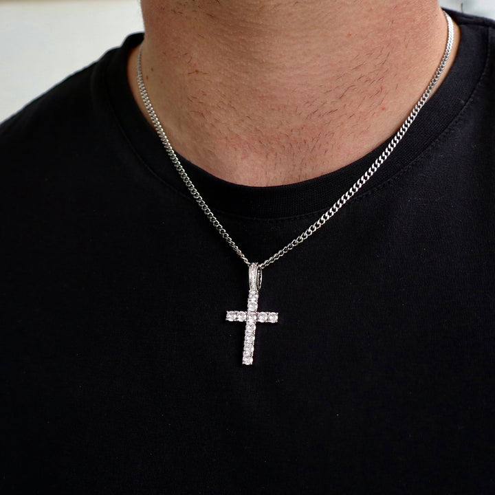 Iced Cross - Silver