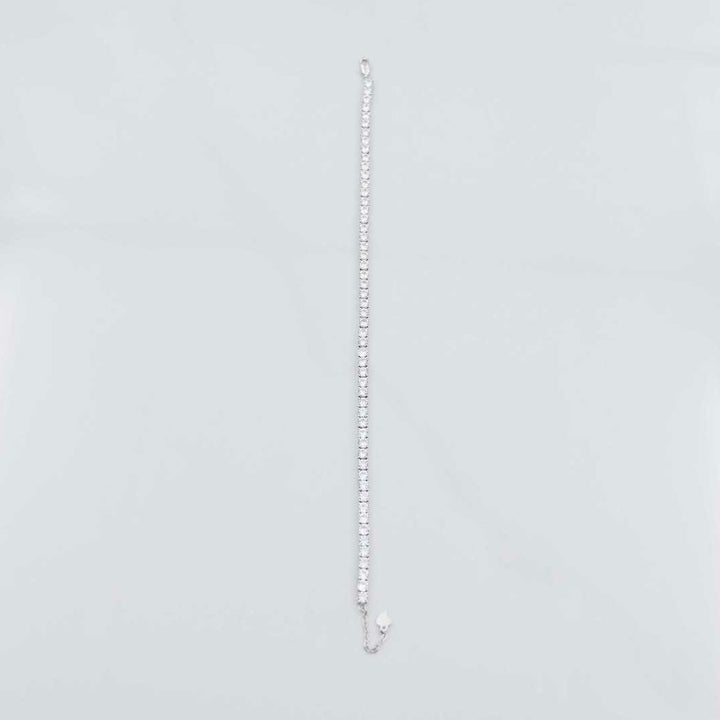 Tennis Anklet - Silver